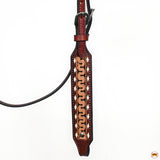 Hilason Western Horse Headstall Handtooled American Leather Dark Brown