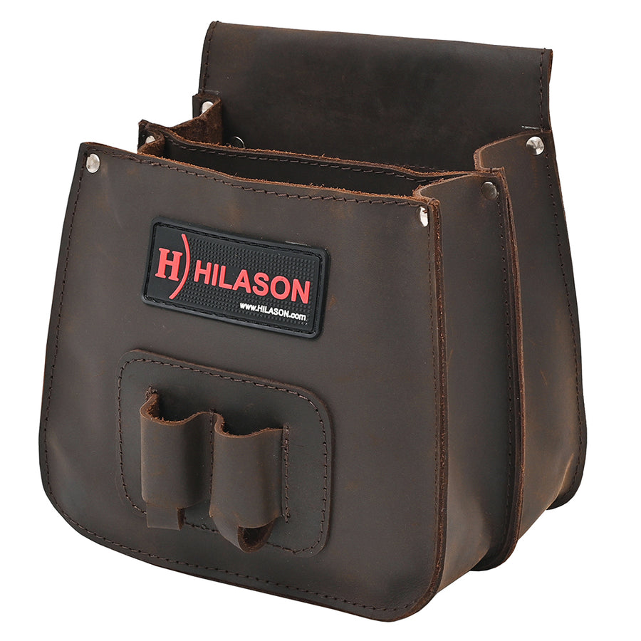 Hilason Genuine Thick Leather Shooting Shotgun Shell Bag Ammo Pouch - Uhorse