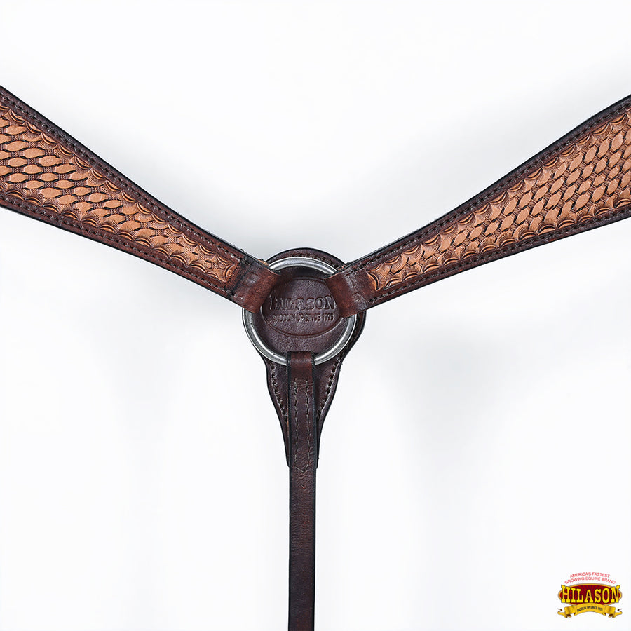 Hilason Western Horse American Leather Breast Collar Brown