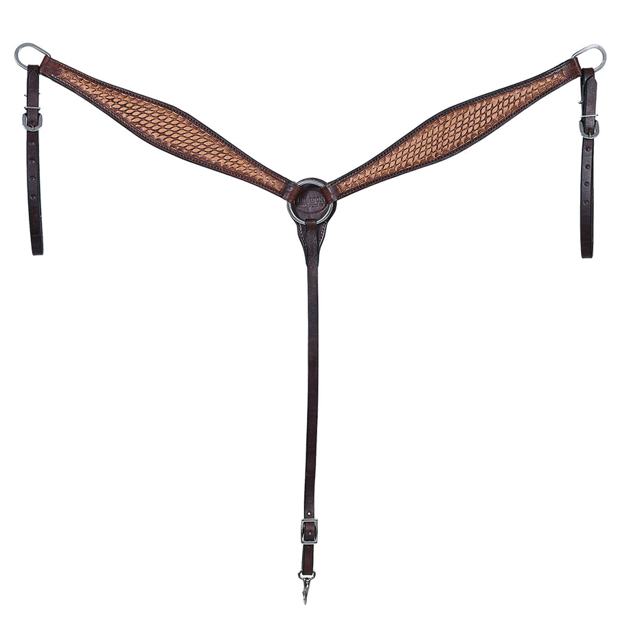 Hilason Western Horse American Leather Breast Collar Brown