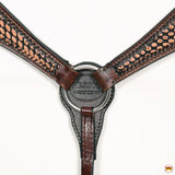 Hilason Western Horse American Leather Breast Collar Brown