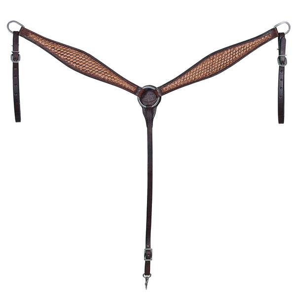 Hilason Western Horse American Leather Breast Collar Brown - Uhorse