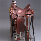 15 In Western Horse Wade Saddle American Leather Ranch Roping Mahogany Hilason