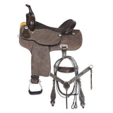 17 In W. H. Barrel Racing Trail Saddle Tk. Set Genuine Leather – by Hilason – Cowboy and equestrian accessories