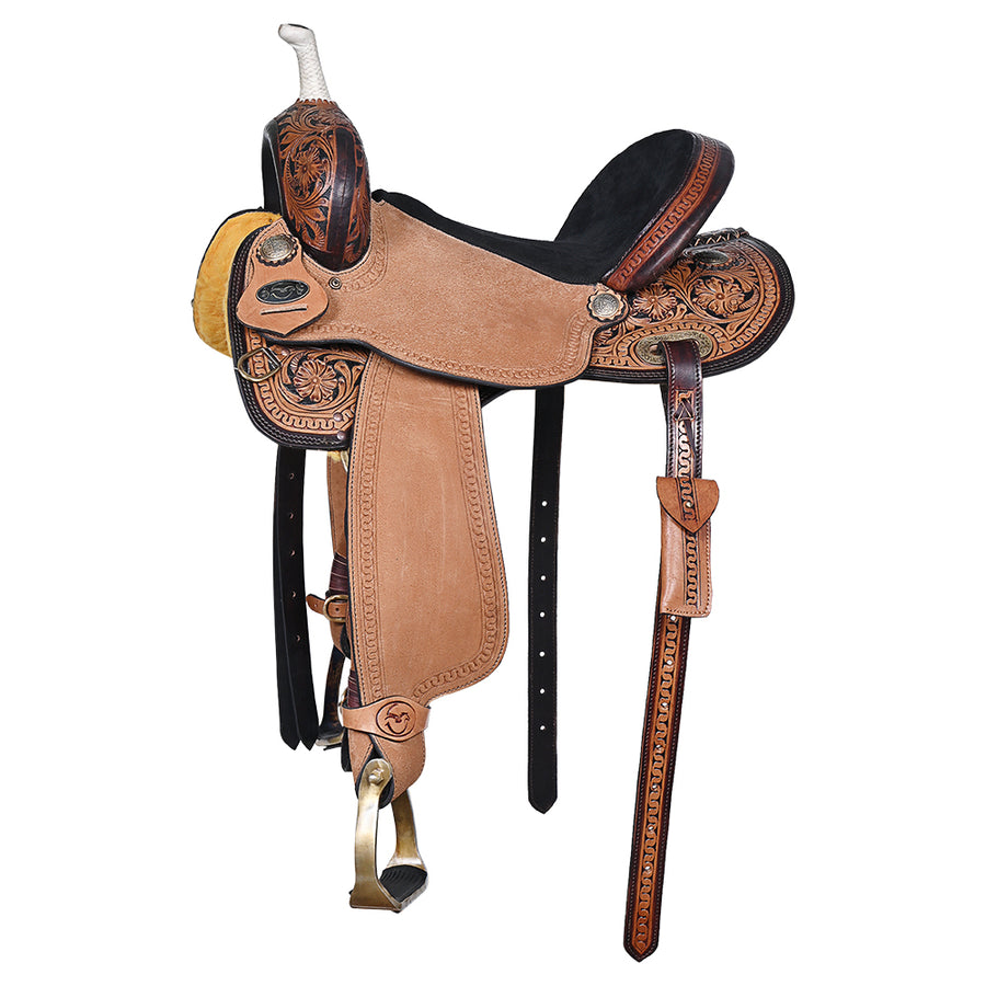 Comfytack Western Saddle Leather Trail Horse Tack Set Dark Brown | Western Saddle | Saddle for Horses | Horse  Tack Set