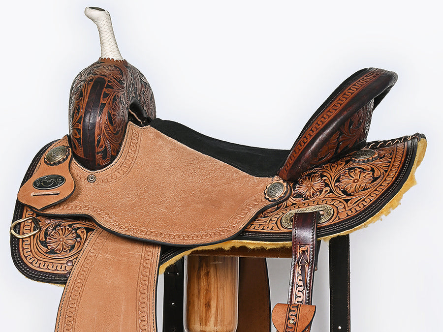 Comfytack Western Saddle Leather Trail Horse Tack Set Dark Brown | Western Saddle | Saddle for Horses | Horse  Tack Set