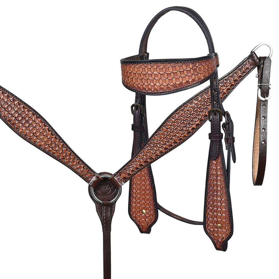 Comfytack Western Saddle Leather Trail Horse Tack Set Dark Brown | Western Saddle | Saddle for Horses | Horse  Tack Set