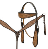 Comfytack Western Horse Barrel Racing Trail Pleasure  American Leather Saddle Tack Set With Reins Dark Brown