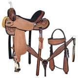 Comfytack 17 In Western Saddle Leather Trail Horse Tack Set Brown - Uhorse