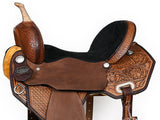 COMFYTACK Horse Barrel Racing Trail Pleasure American Leather Saddle Brown