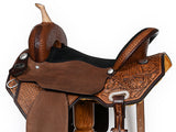 COMFYTACK Horse Barrel Racing Trail Pleasure American Leather Saddle Brown