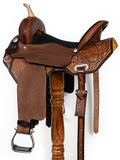 COMFYTACK Horse Barrel Racing Trail Pleasure American Leather Saddle Brown