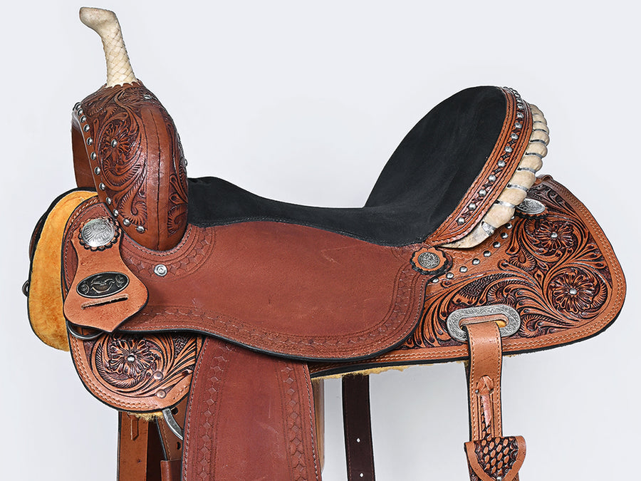 Comfytack Western Saddle Leather Trail Horse Tack Set Brown | Western Saddle | Saddle for Horses | Horse  Tack Set