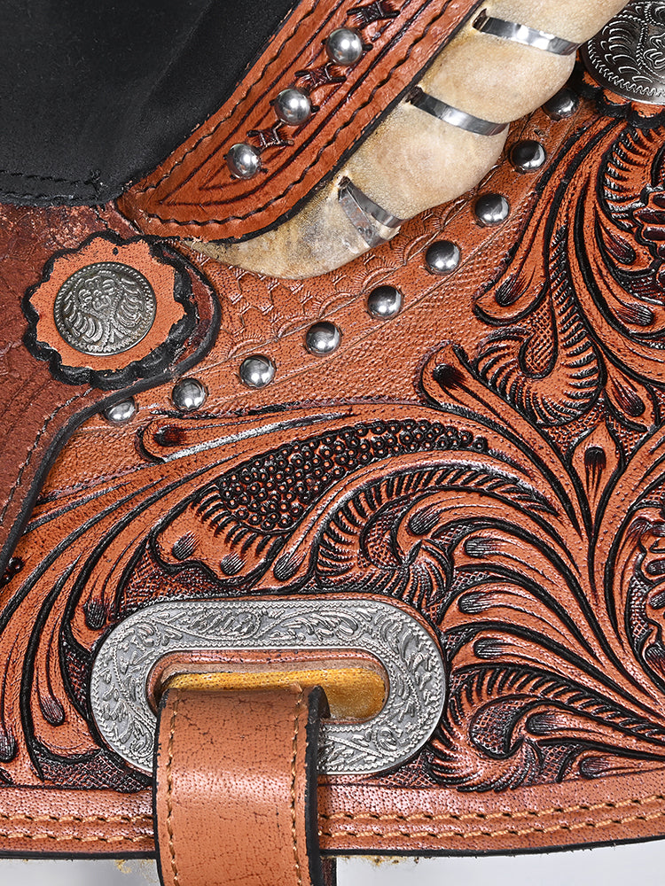 Comfytack Western Saddle Leather Trail Horse Tack Set Brown | Western Saddle | Saddle for Horses | Horse  Tack Set