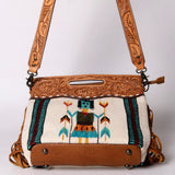 American Darling Clutch Hand Tooled Hair on Genuine Leather Western Women Bag Handbag Purse | Purses for Cute