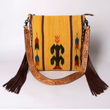 American Darling Saddle Blanket Genuine Leather Women Bag Western Handbag Purse