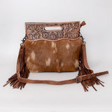 American Darling Clutch Hand Tooled Saddle Blanket Fabric Genuine Leather Western Women Bag Handbag Purse | Purses for Cute