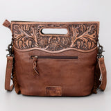 American Darling Clutch Hand Tooled Saddle Blanket Fabric Genuine Leather Western Women Bag Handbag Purse | Purses for Cute