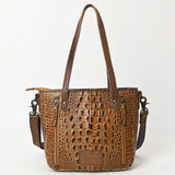 American Darling Tote Crocodile Embossed Genuine Leather Women Bag Western Handbag Purse