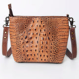 American Darling Crocodile Embossed Genuine Leather Women Bag Western Handbag Purse