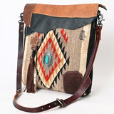 American Darling ADBG1055 Crossbody Saddle Blanket Genuine Leather Women Bag Western Handbag Purse