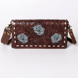 American Darling Organiser Hand Tooled Genuine Leather Women Bag Western Handbag Purse