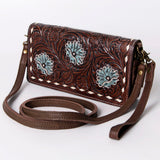 American Darling Organiser Hand Tooled Genuine Leather Women Bag Western Handbag Purse