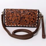 American Darling Organiser Hand Tooled Genuine Leather Women Bag Western Handbag Purse