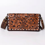 American Darling Organiser Hand Tooled Genuine Leather Women Bag Western Handbag Purse