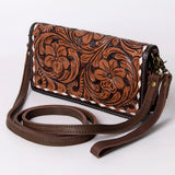 American Darling Organiser Hand Tooled Genuine Leather Women Bag Western Handbag Purse