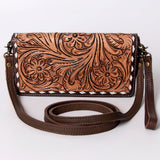 American Darling Organiser Hand Tooled Genuine Leather Women Bag Western Handbag Purse