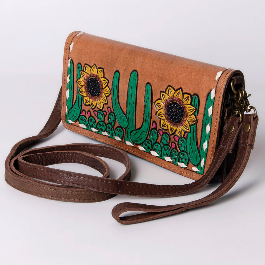 American Darling Hand Tooled Leather Organiser Bag - Uhorse