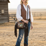 American Darling Wallet Hand tooled Genuine Leather Women Bag Western Handbag Purse | Handbags