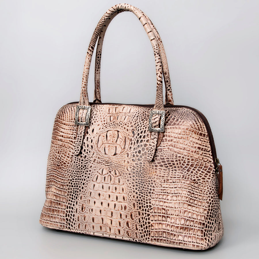 American Darling Crocodile Embossed Western Leather Tote Bag - Uhorse