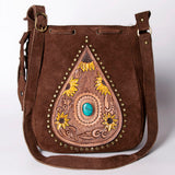 American Darling Bucket Suede Hand Tooled Genuine Leather Western Women Bag | Handbag Purse