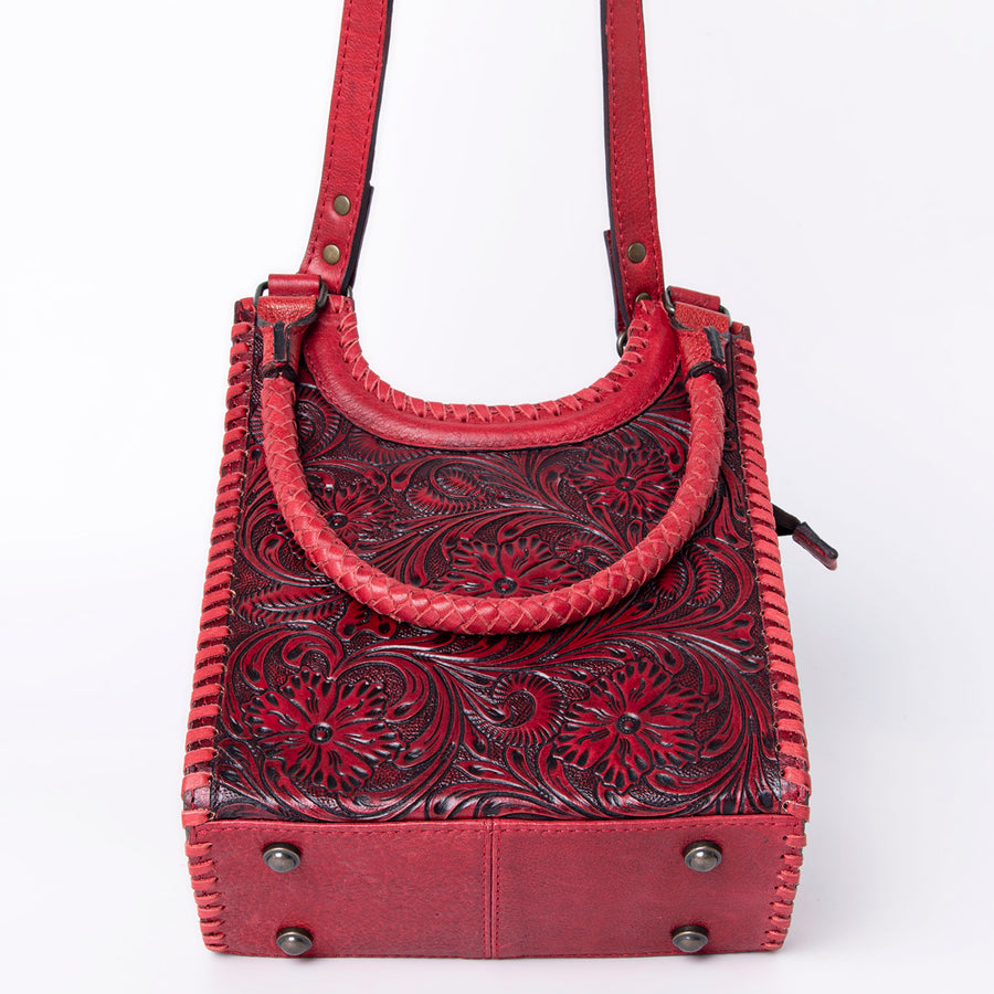 American Darling Hand-Tooled Western Leather Hobo Bag for Women – Genuine Floral Carved Shoulder Purse with Adjustable Strap