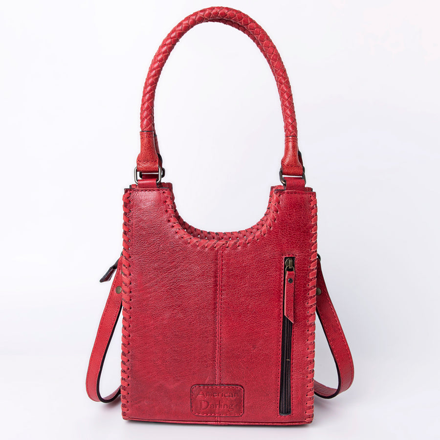 American Darling Hand-Tooled Western Leather Hobo Bag for Women – Genuine Floral Carved Shoulder Purse with Adjustable Strap