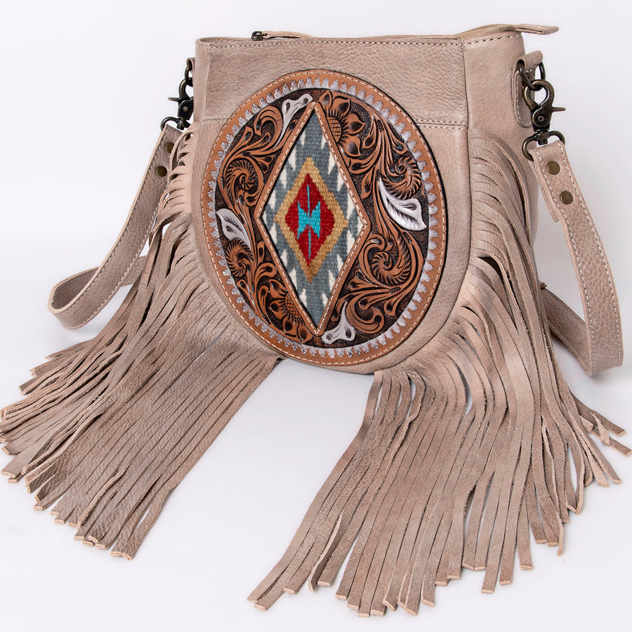 American Darling Messenger Hand Tooled Genuine Leather women bag western handbag purse - Uhorse
