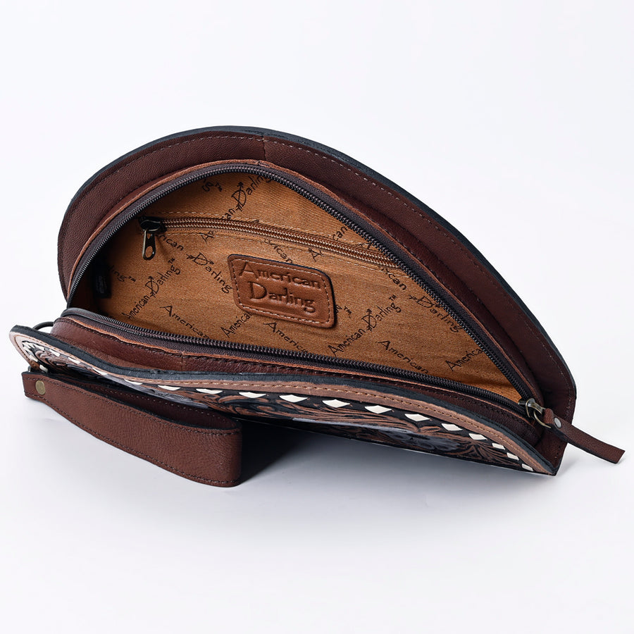 American Darling Taco Hand Tooled Genuine Leather Western Women Bag | Handbag Purse Wristlet Travel Clutch