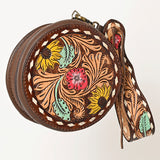 American Darling  Canteen Hand Tooled Genuine Leather Women Bag Western Handbag Purse