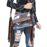 American Darling ADBGZ718 Clear Bag Hand Tooled Genuine Leather Women Bag Western Handbag Purse