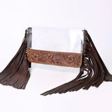 American Darling ADBGZ719 Clear Bag Hand Tooled Genuine Leather Women Bag Western Handbag Purse