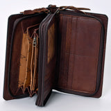 American Darling ORGANISER Upcycled Wool Genuine Leather women bag western handbag purse
