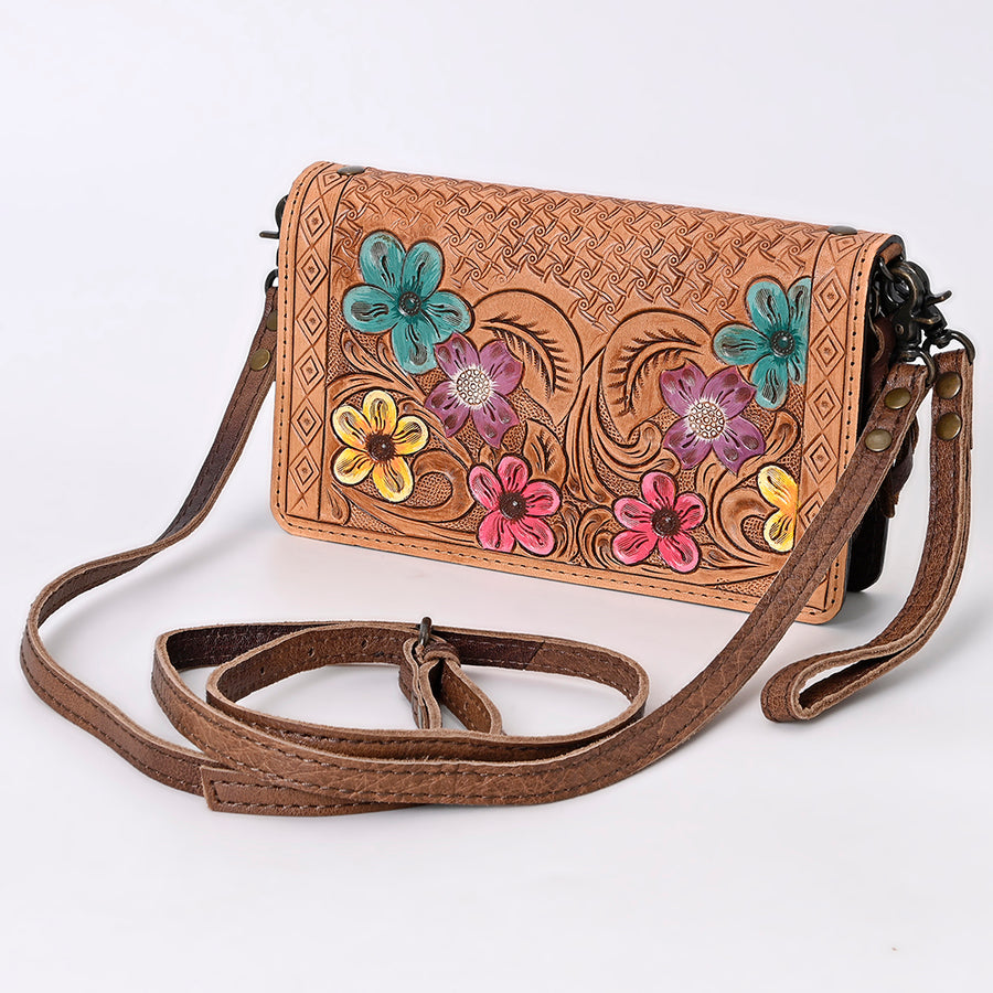 American Darling Hand Tooled Leather Organiser Bag - Uhorse
