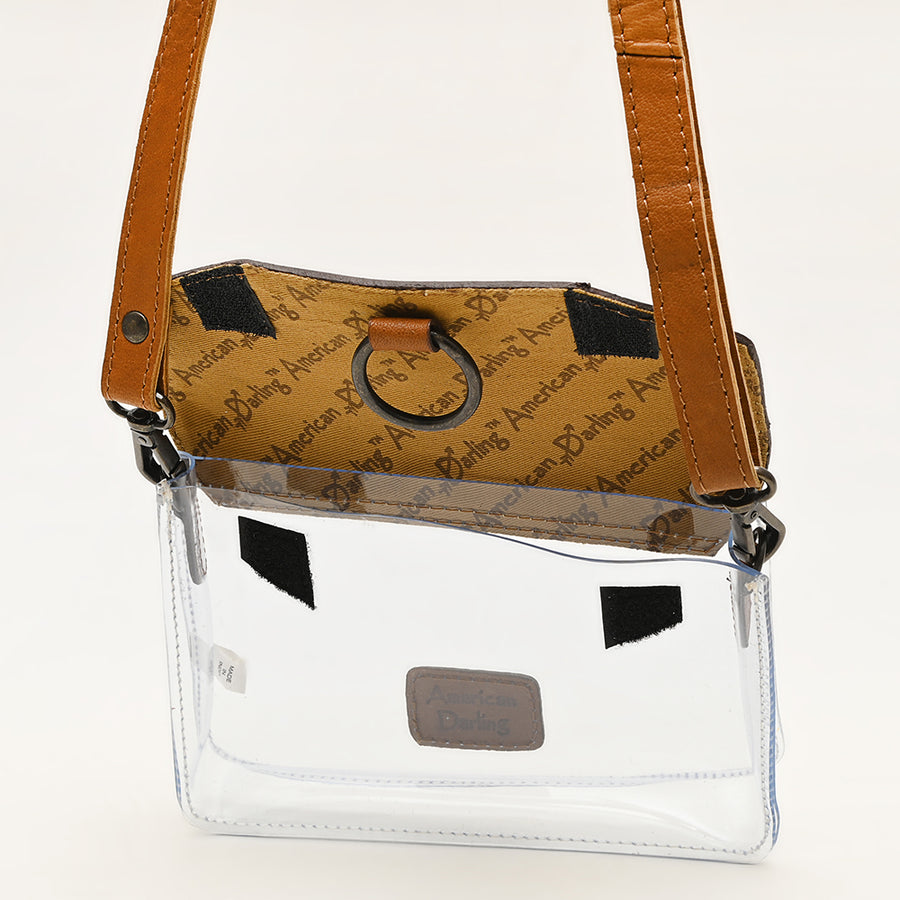 American Darling Clear bag Hand Tooled Genuine Leather Women Western Handbag Purse