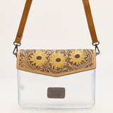 American Darling Clear Bag Hand Tooled Genuine Leather Women Bag Western Handbag Purse