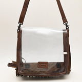 American Darling Clear Bag Hand Tooled Genuine Leather Women Bag W.