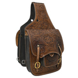 Hilason Western Horse Leather Saddle Bag Heavyduty Traditional Trail Ride