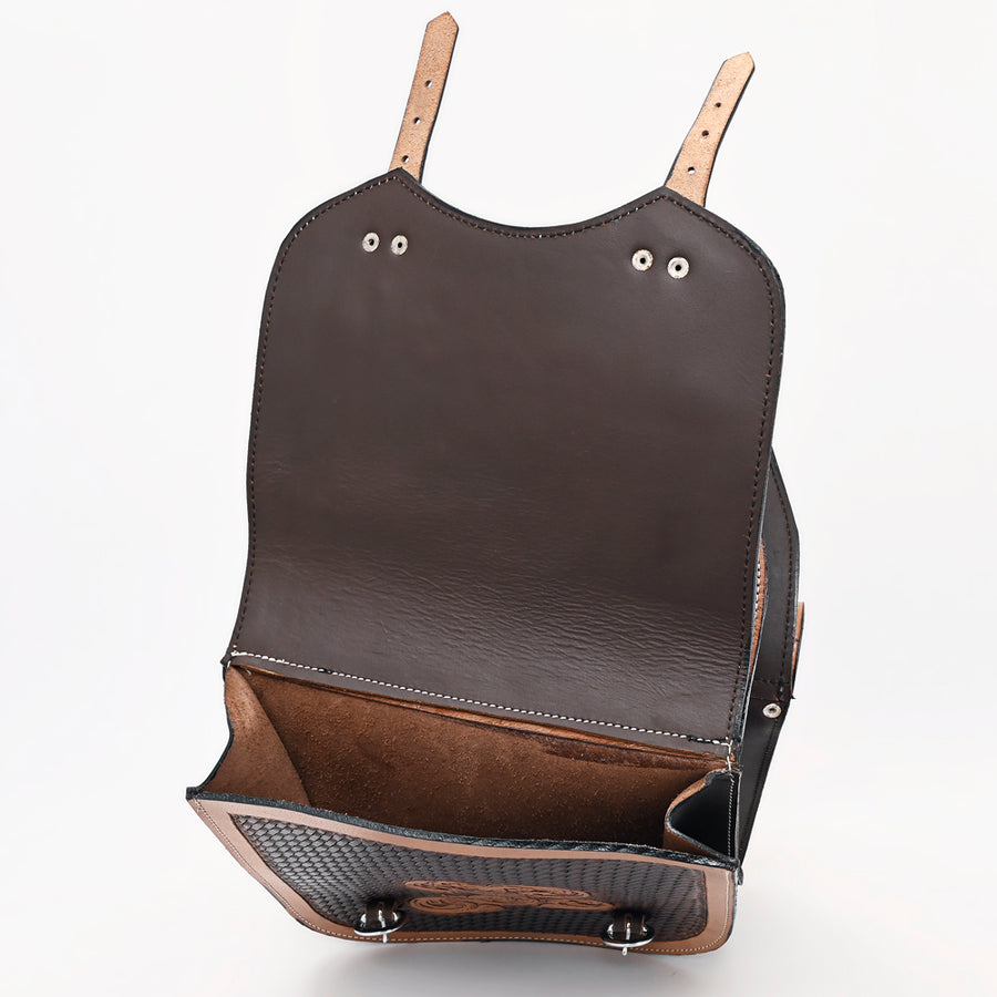 HILASON Soft Leather Horse Saddle Bag Brown | Equestrian Western Adjustable Closure