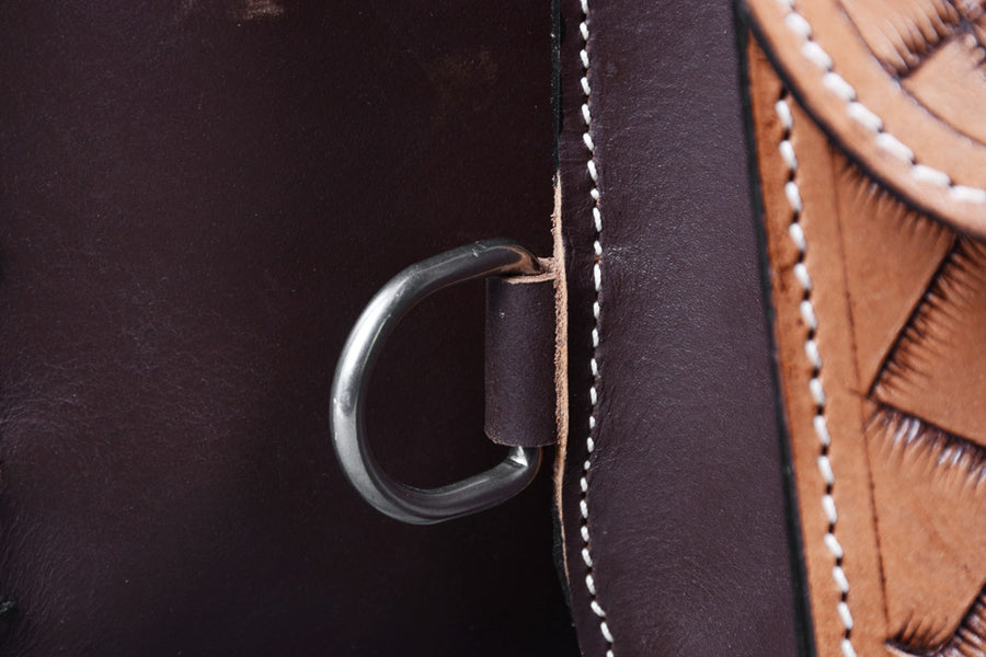 HILASON Soft Leather Horse Saddle Bag Brown | Equestrian Western Adjustable Closure
